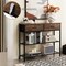 Costway Console Entryway Sofa Table with 2 Drawers for Entrance Living Room Rustic Brown/Walnut